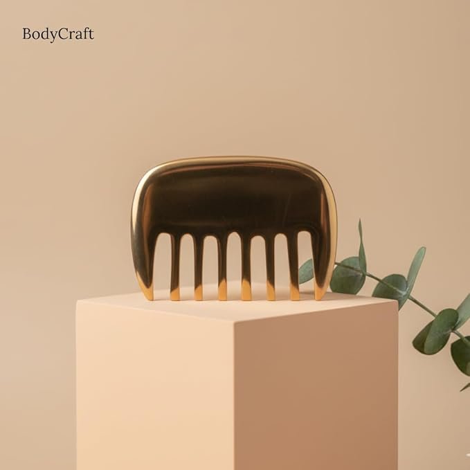 Kansa Comb for Head Massage | Ayurvedic Metal Scalp Massager for Hair Growth, Stress Relief & Relaxation | Improves Circulation & Reduces Hair Fall | Men & Women (Pack of 1) - Image 3