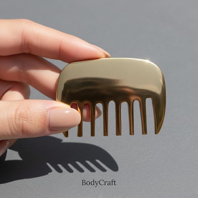 Kansa Comb for Head Massage | Ayurvedic Metal Scalp Massager for Hair Growth, Stress Relief & Relaxation | Improves Circulation & Reduces Hair Fall | Men & Women (Pack of 1) - Image 5