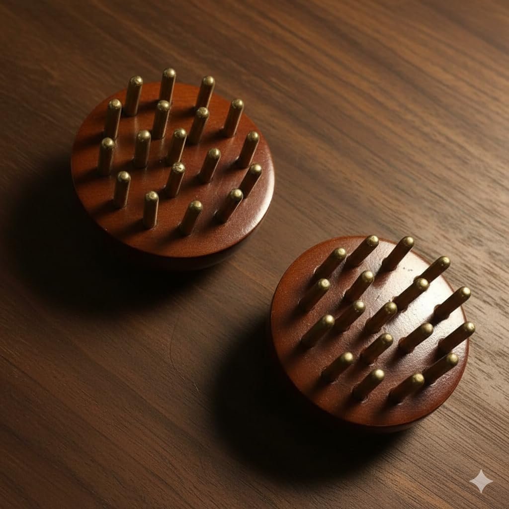 Kansa Head Massager & Scalp Activator | Ayurvedic Tool to Exfoliate Scalp, Relieve Tension & Stimulate Natural Hair Growth - Image 7